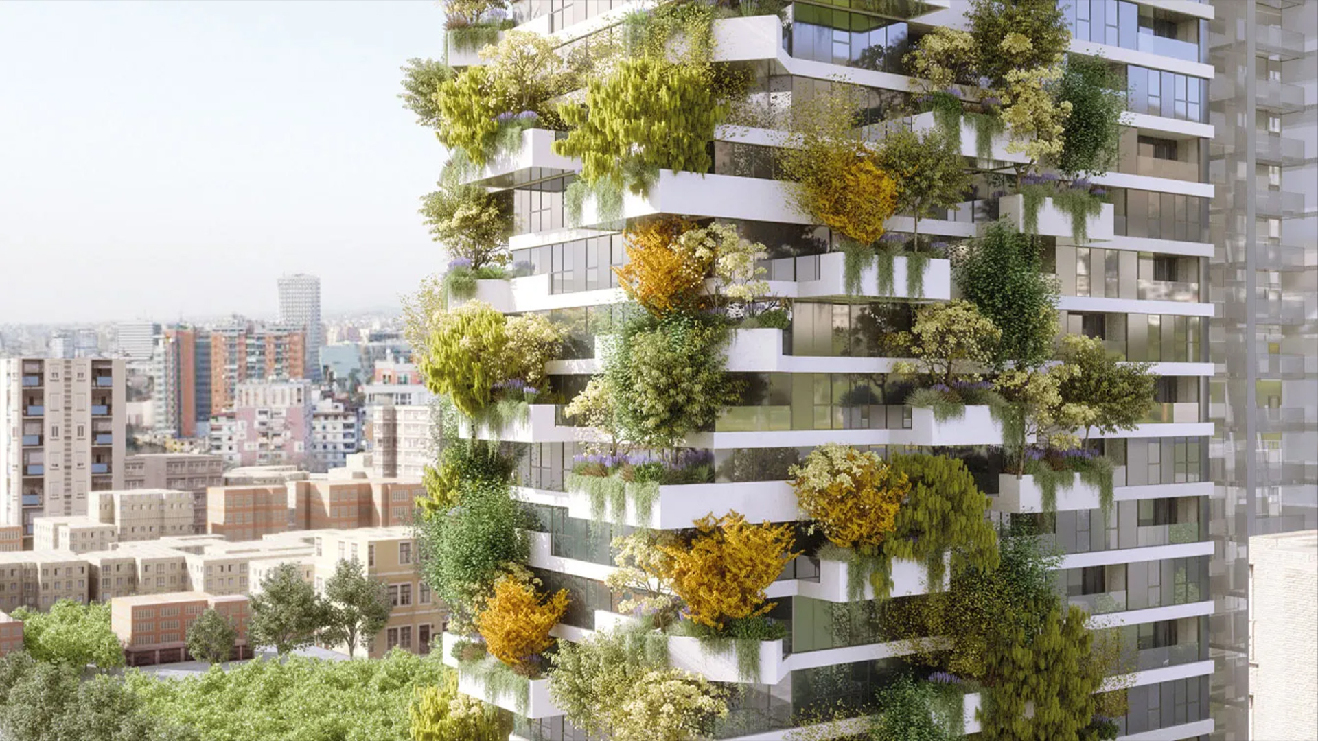 Custom façade details at Vertical Forest Tirana by ALCA